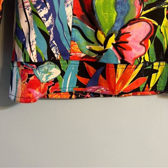 Chico’s Tropical & Colorful Blazer jacket Sz 0 (Small) - Picture 12 of 13